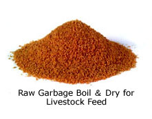 Raw Garbage Boil & Dry for Livestock Feed