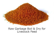 Raw Garbage Boil & Dry for Livestock Feed